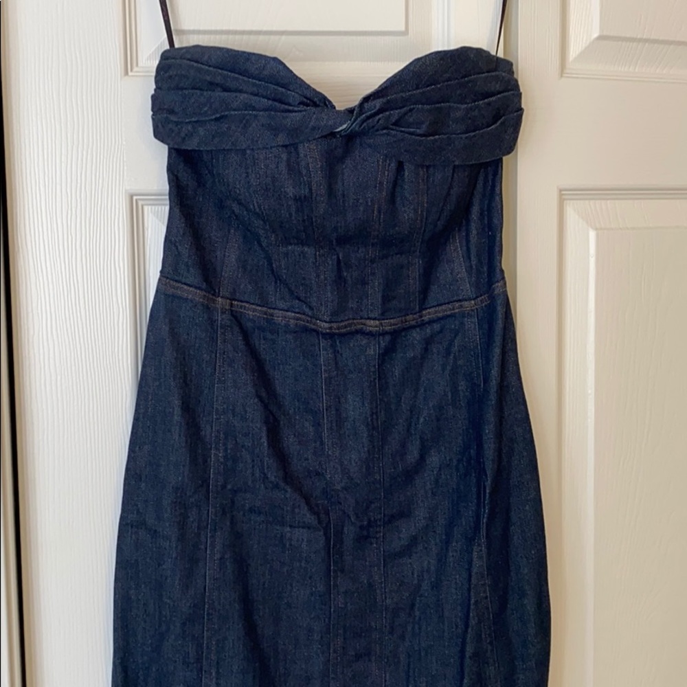 Betsey Johnson Strapless denim dress